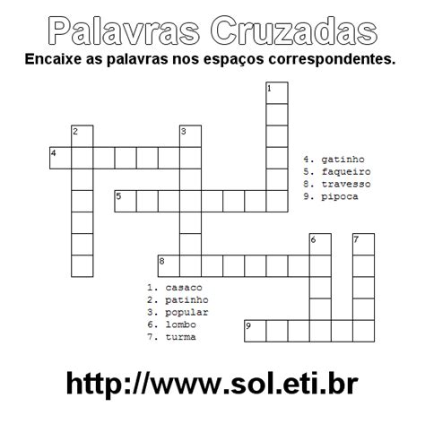 palavras cruzadas passatempo